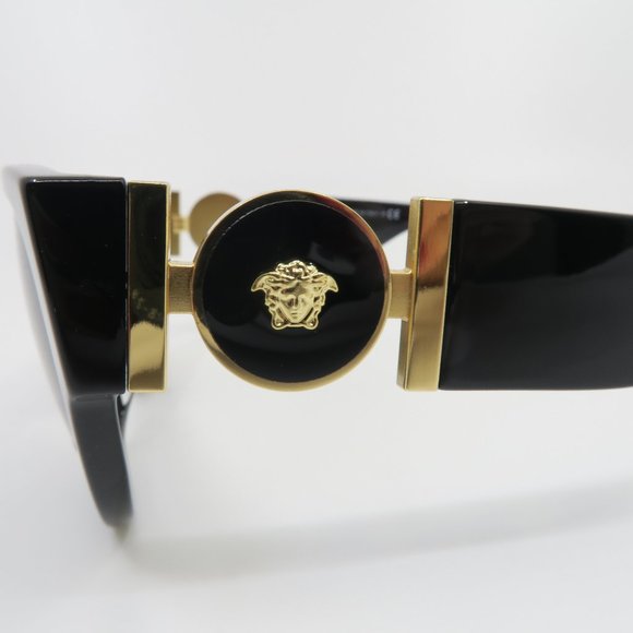 VERSACE MOD 4368A  GB1/87 Cat Eye Shiny Black/Gold - Picture 4 of 6